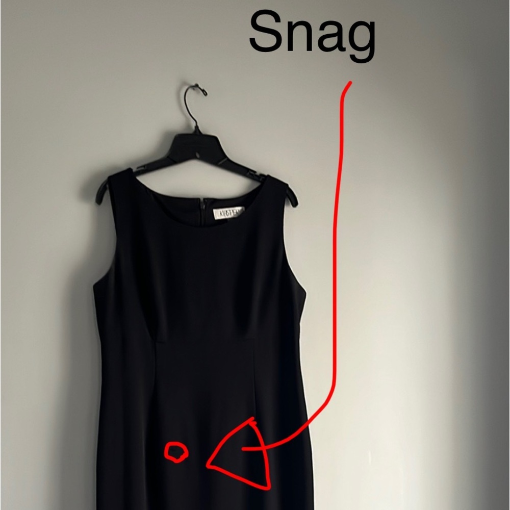 Kasper Classic Black Sleeveless Midi Dress - Picture 6 of 6